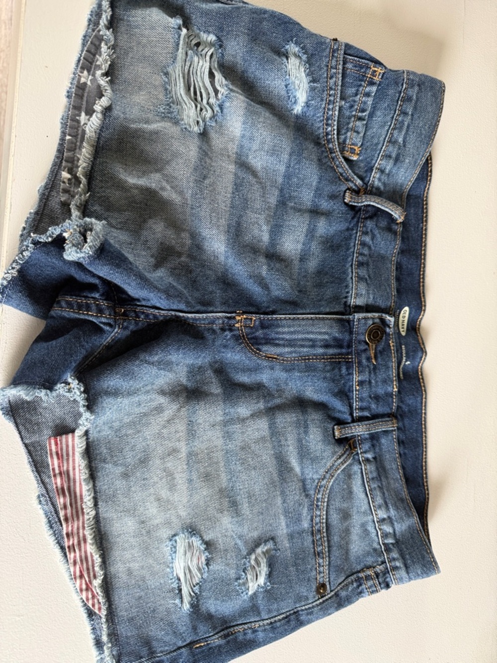 Old Navy Distressed Blue Denim Jean Shorts
